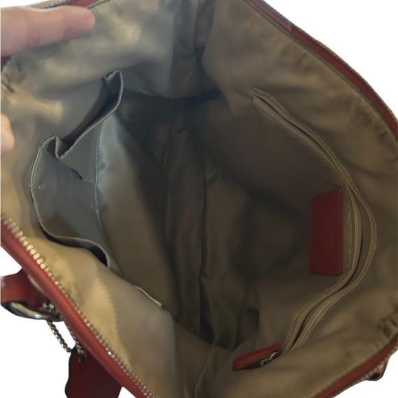 COACH Madison Crocodile Embossed Leather Lindsey Bag - Picture 6 of 10